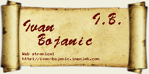 Ivan Bojanić vizit kartica